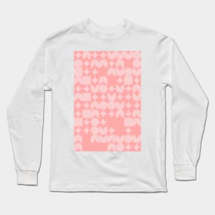 Girly Pinkish Geometric Pattern - Flowers & Stars #30 Long Sleeve T-Shirt